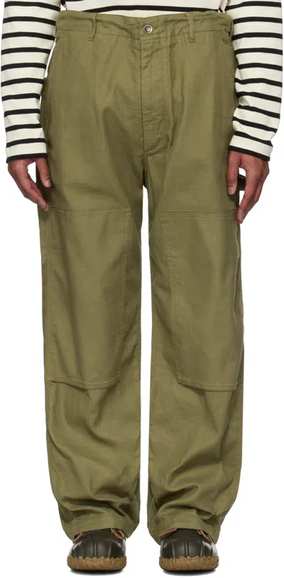 ENGINEERED GARMENTS KHAKI PAINTER TROUSERS