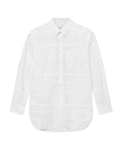 Engineered Garments Lapel Long-sleeved Shirt In White