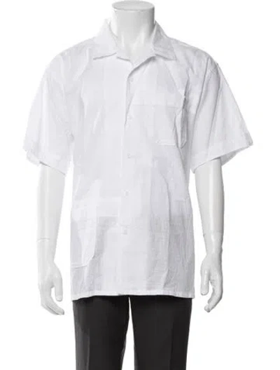 Pre-owned Engineered Garments Linen Short Sleeve Shirt In White