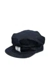 Engineered Garments Logo-patch Denim Cap In Blue