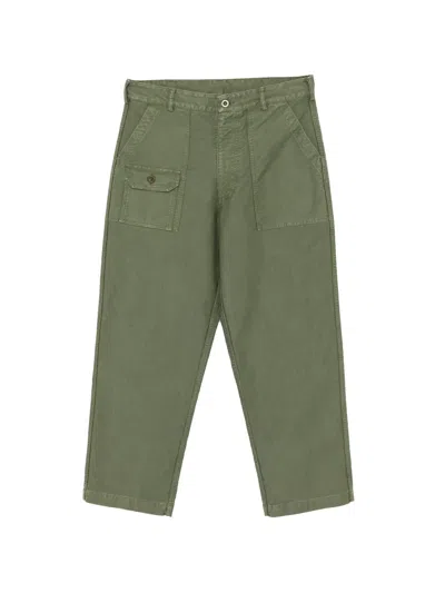 Engineered Garments Logo-patch Trousers In Green