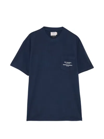 Engineered Garments Logo-print Pocket T-shirt In Blue