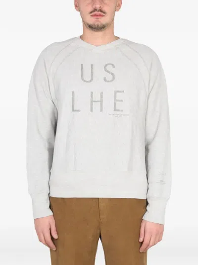 Engineered Garments Logo-print Raglan-sleeve Sweatshirt In Animal Print