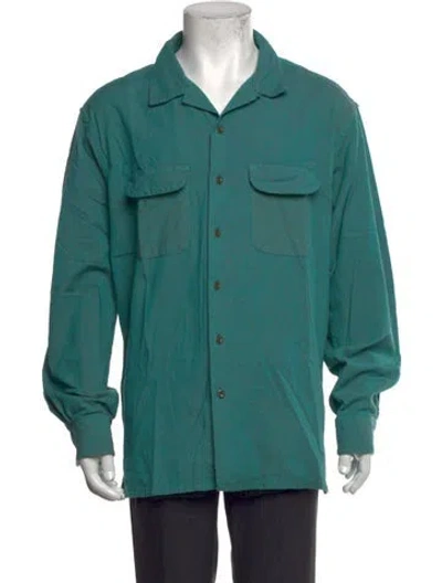 Pre-owned Engineered Garments Long Sleeve Dress Shirt In Green