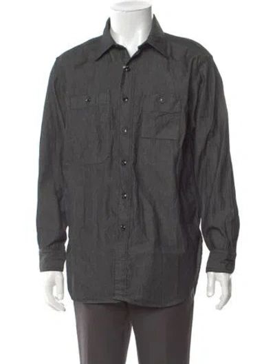 Pre-owned Engineered Garments Long Sleeve Shirt In Black