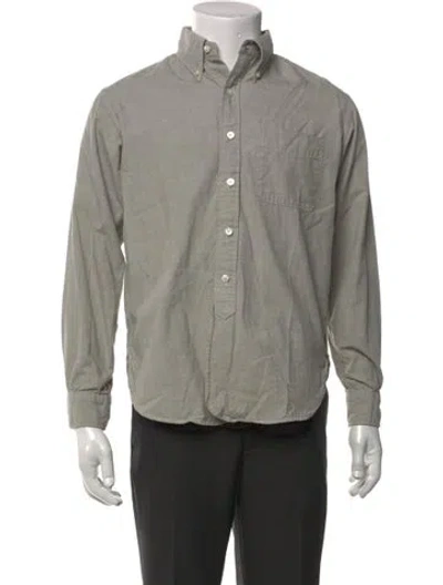 Pre-owned Engineered Garments Long Sleeve Shirt In Gray