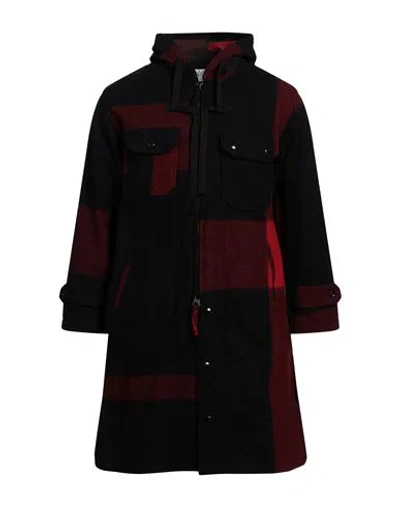 Engineered Garments Man Coat Red Size 2 Wool, Nylon