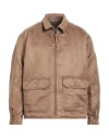Engineered Garments Man Jacket Khaki Size Xl Polyester In Beige
