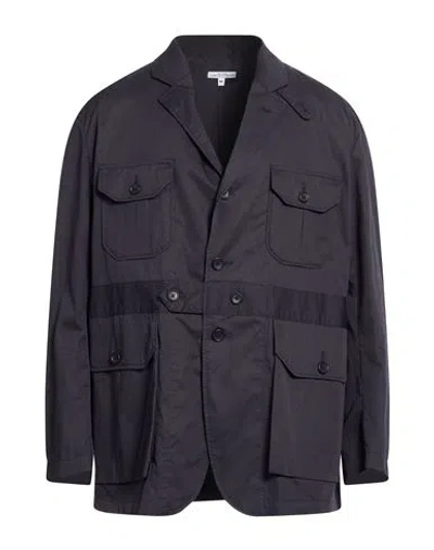 Engineered Garments Man Jacket Midnight Blue Size M Cotton In Purple