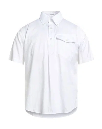 Engineered Garments Man Polo Shirt White Size Xxs Cotton