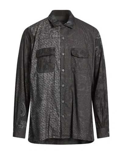 Engineered Garments Man Shirt Charcoal Size L Cotton In Black