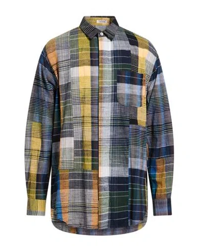 Engineered Garments Man Shirt Navy Size Xl Cotton In Multi