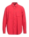 Engineered Garments Man Shirt Red Size L Cotton In Red