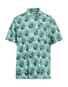 Engineered Garments Man Shirt Turquoise Size L Cotton In Blue
