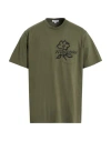 Engineered Garments Man T-shirt Military Green Size Xl Cotton In Green