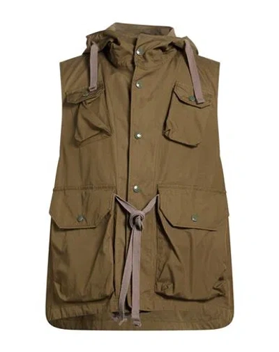 Engineered Garments Man Vest Military Green Size M Cotton