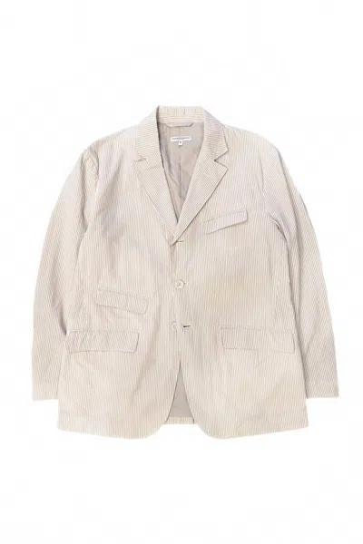 Engineered Garments Men's Andover Jacket In Beige Seersucker In Neutral