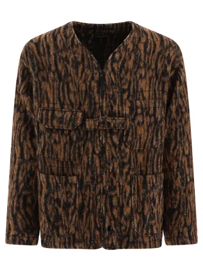 Engineered Garments Shooting Jacket In Brown Print