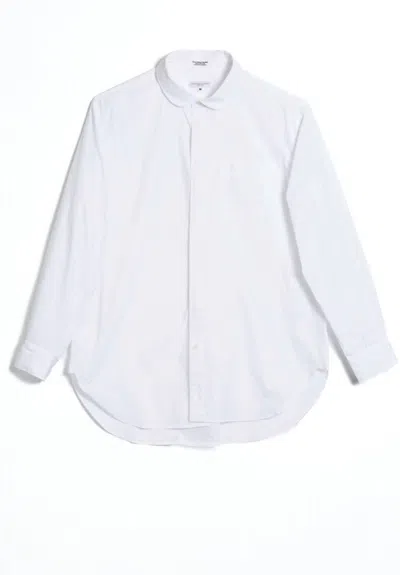 Engineered Garments Men's Rounded Collar Shirt In White