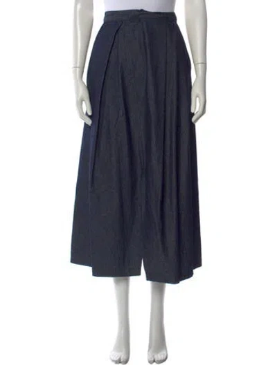 Pre-owned Engineered Garments Midi Length Skirt In Blue