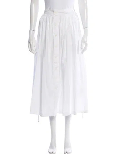 Pre-owned Engineered Garments Midi Length Skirt In White