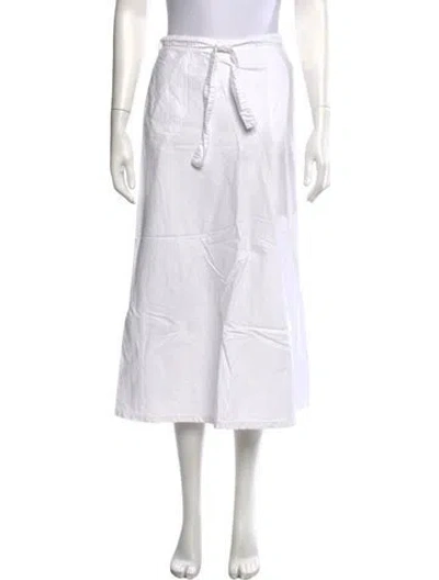 Pre-owned Engineered Garments Midi Length Skirt In White