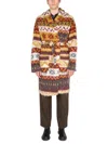 Engineered Garments Hooded Mohair Blend Sweater For Men In Multicolour