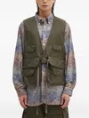Engineered Garments Multi-pocket Belted Vest In Green