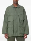 Engineered Garments Multi-pocket Shirt Jacket In Green