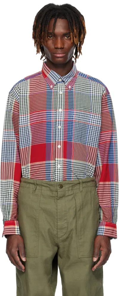 Engineered Garments Multicolor 19 Century Bd Shirt In Es065 Red/green Cott