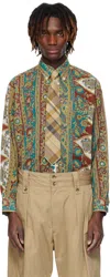 Engineered Garments Multicolor 19 Century Bd Shirt In Sw020 Jade/khaki Cot