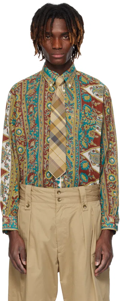 Engineered Garments Multicolor 19 Century Bd Shirt In Sw020 Jade/khaki Cot