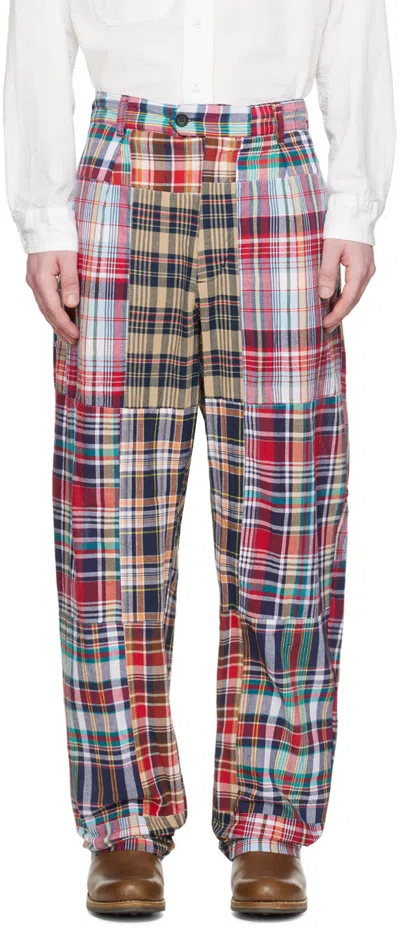Engineered Garments Multicolor Carlyle Trousers In Sw014 B - Navy Squar
