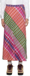 Engineered Garments Multicolor Wrap Midi Skirt In Es052 Multi Color Co