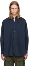Engineered Garments Navy 19 Century Bd Shirt In Sd048 A - Dk.navy Co