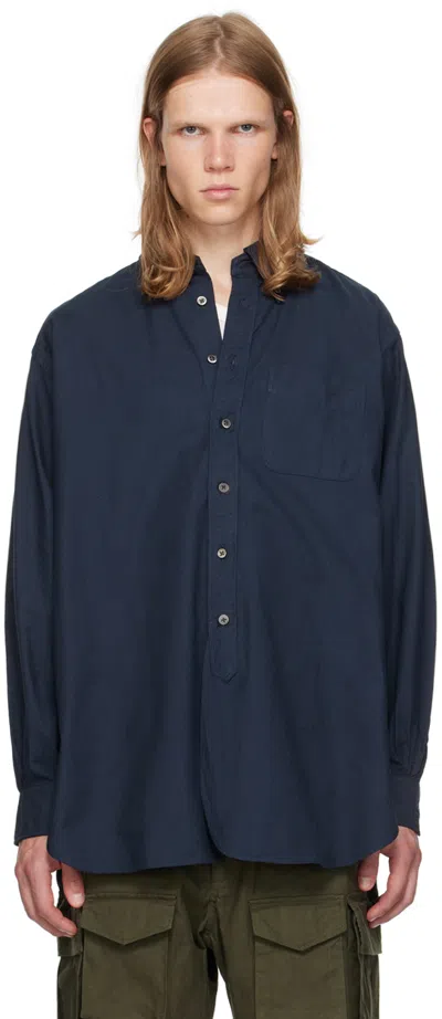 Engineered Garments Navy 19 Century Bd Shirt In Sd048 A - Dk.navy Co