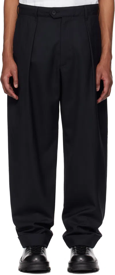 Engineered Garments Navy Carlyle Trousers In Lc002 B - Dk.navy Tr
