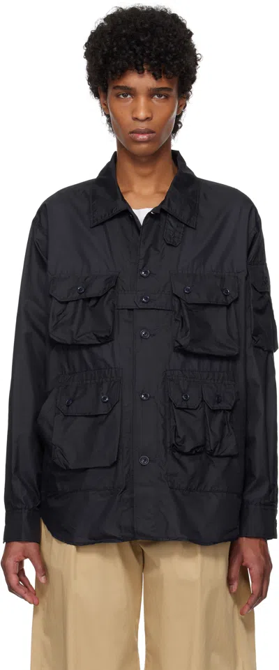 Engineered Garments Navy Explorer Overshirt In Kd002 A - Dk.navy Ny