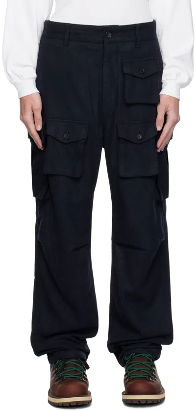 Engineered Garments Navy Fa Cargo Pants In Ip005 B - Navy Solid