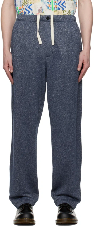 Engineered Garments Navy Jog Sweatpants In Bc005 Navy Glitter F