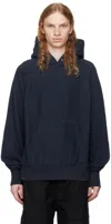 Engineered Garments Navy Raglan Hoodie In Af012 D - Navy 12oz