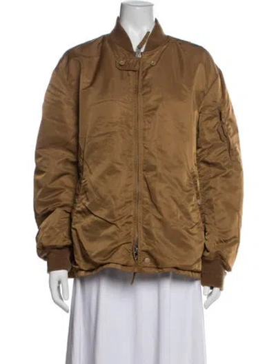 Pre-owned Engineered Garments Nylon Bomber Jacket In Brown