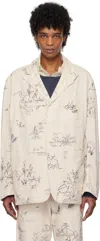 Engineered Garments Off-white Bedford Blazer In Ct284 A - Natural An