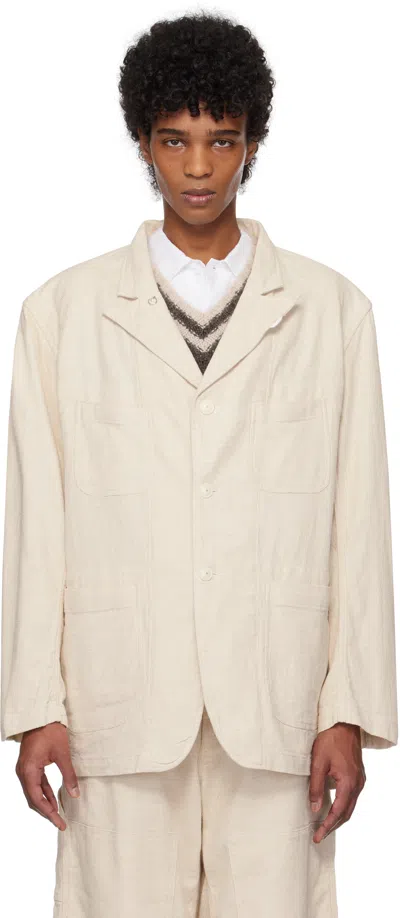 Engineered Garments Off-white Bedford Blazer In Zt214 C - Natural Cl