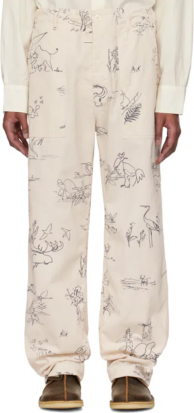 Engineered Garments Off-white Fatigue Trousers In Ct284 A - Natural An