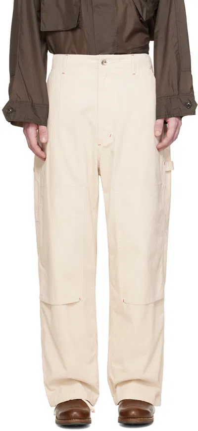 Engineered Garments Off-white Painter Trousers In Ct164 Natural Chino