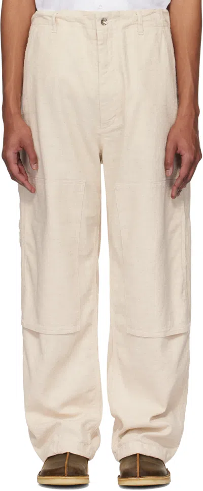 ENGINEERED GARMENTS OFF-WHITE PAINTER TROUSERS
