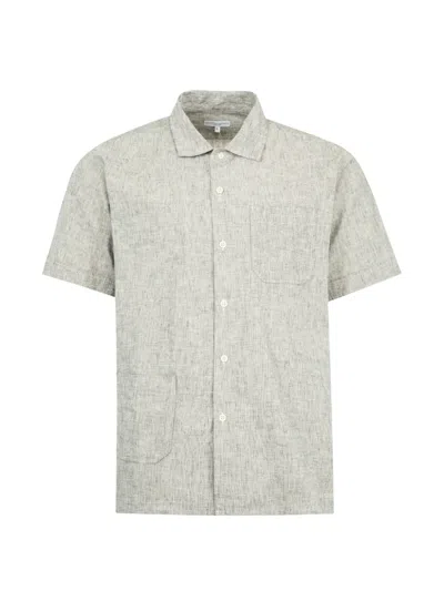 Engineered Garments Patch-pocket Camp Shirt In Gray