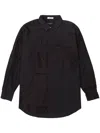 Engineered Garments Patchwork Short-collar Shirt In Black