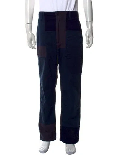 Pre-owned Engineered Garments Patterned Pants In Blue